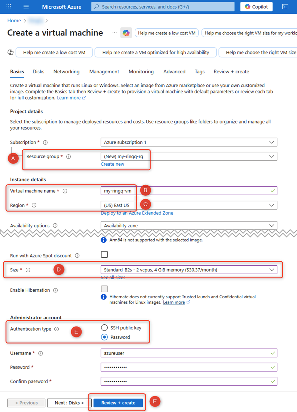 Configuring RingQ on Microsoft Azure